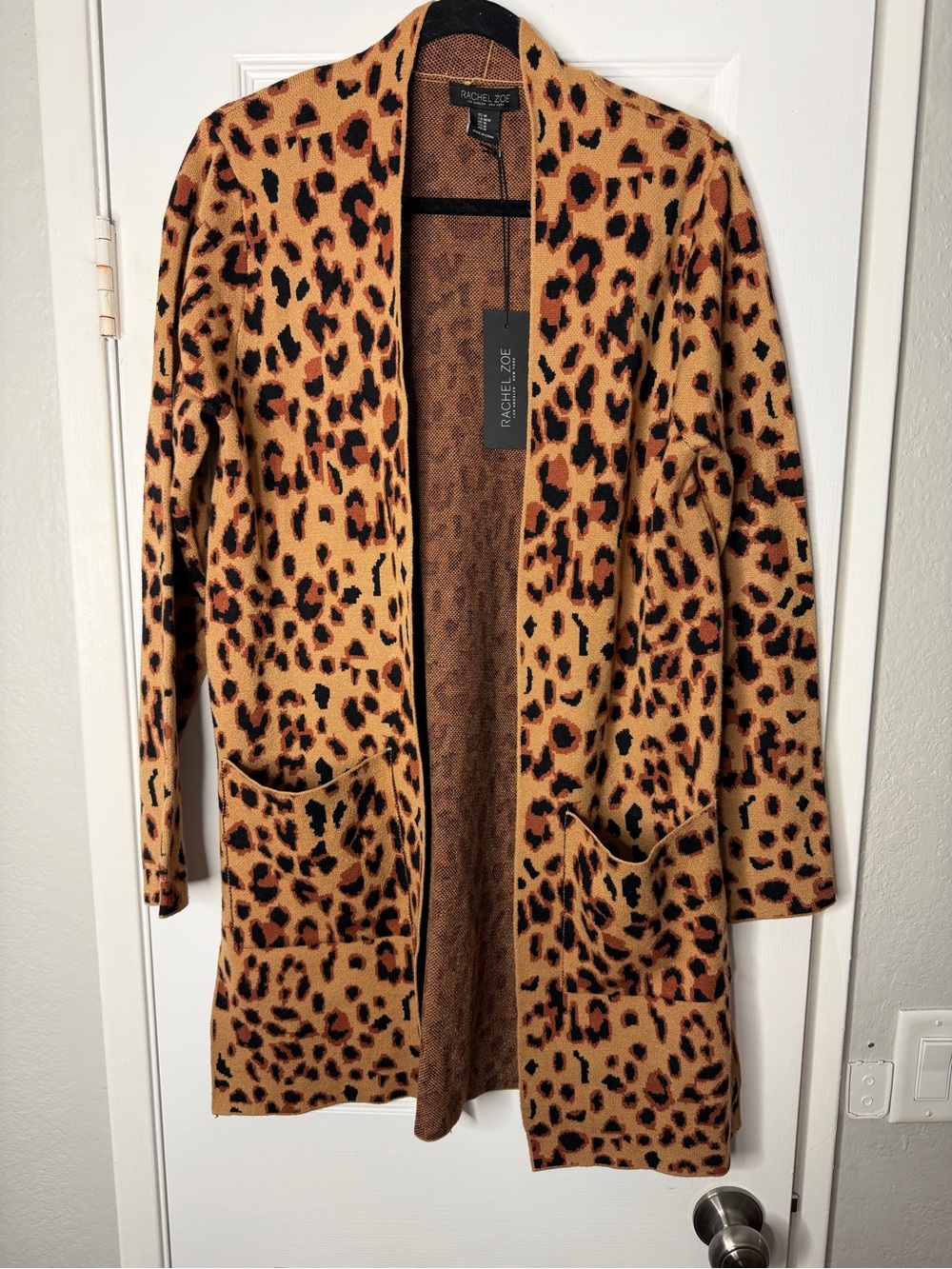 Rachel Zoe Leopard-Print Open Cardigan